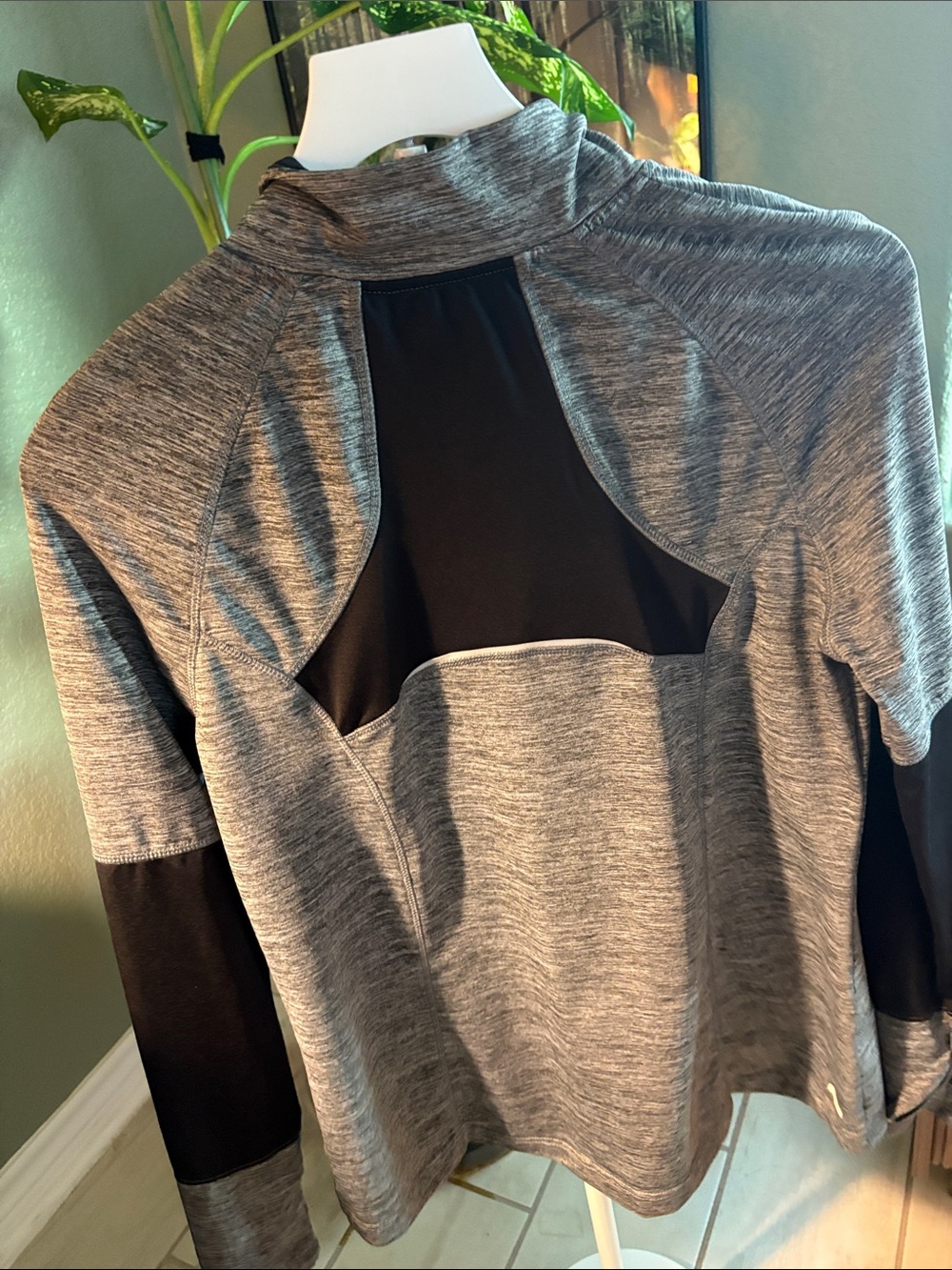 Danskin Now Gray and Black Full-Zip Active Jacket - Picture 4 of 4